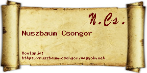 Nuszbaum Csongor névjegykártya